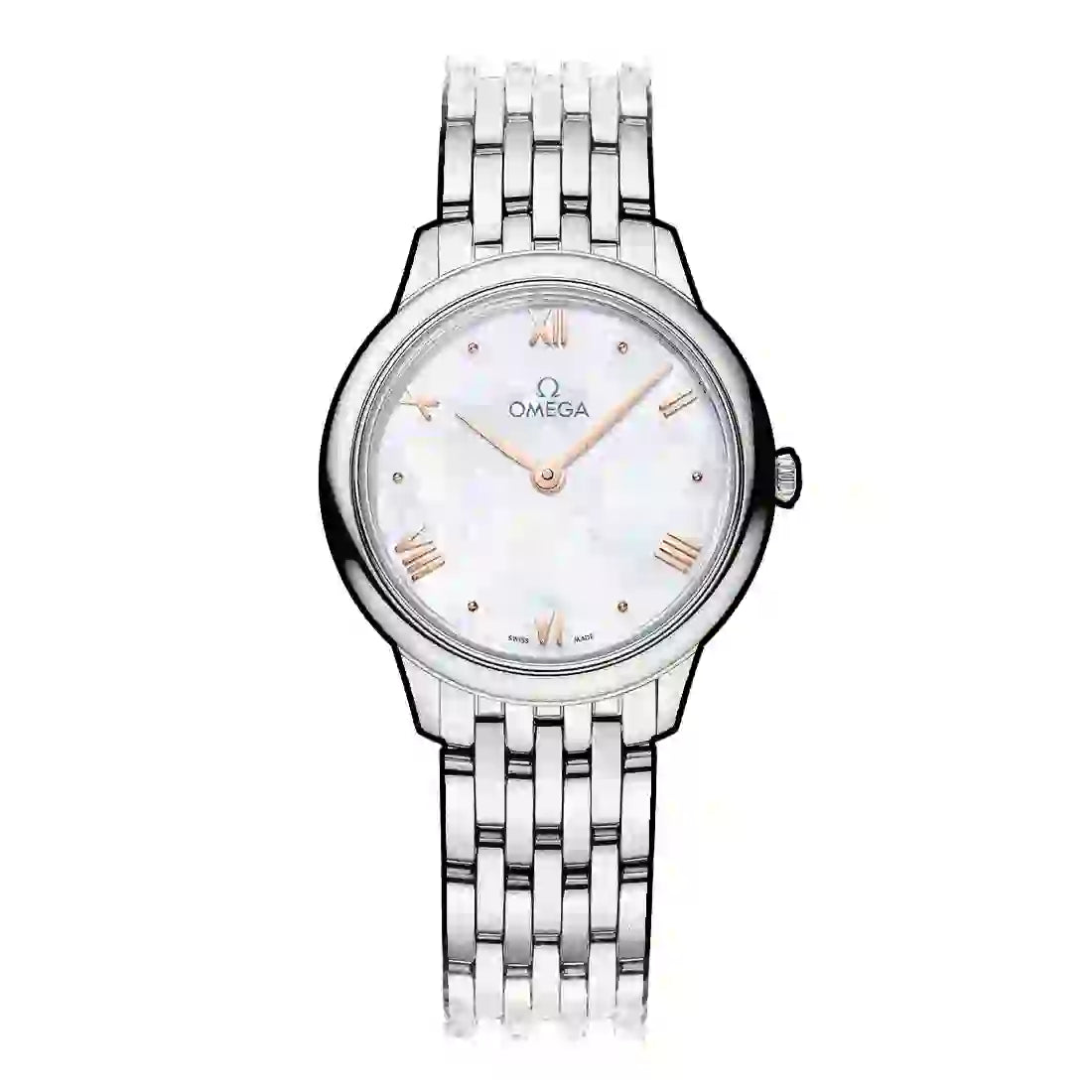 Omega De Ville Prestige Quartz Pearl White 28mm