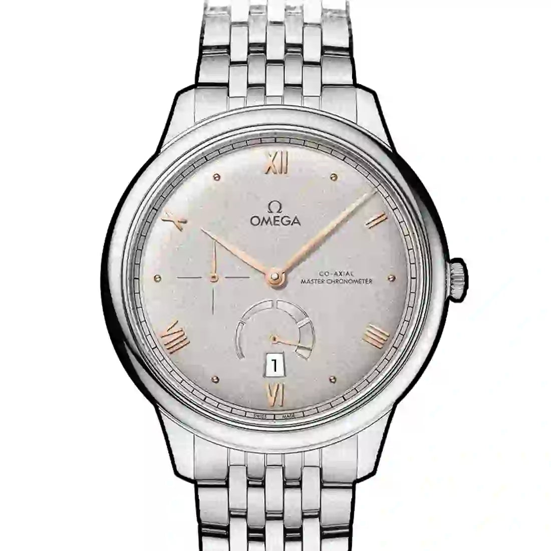 Omega De Ville Co-Axial Master Chronometer Gangreserve Automatic Silver 41mm