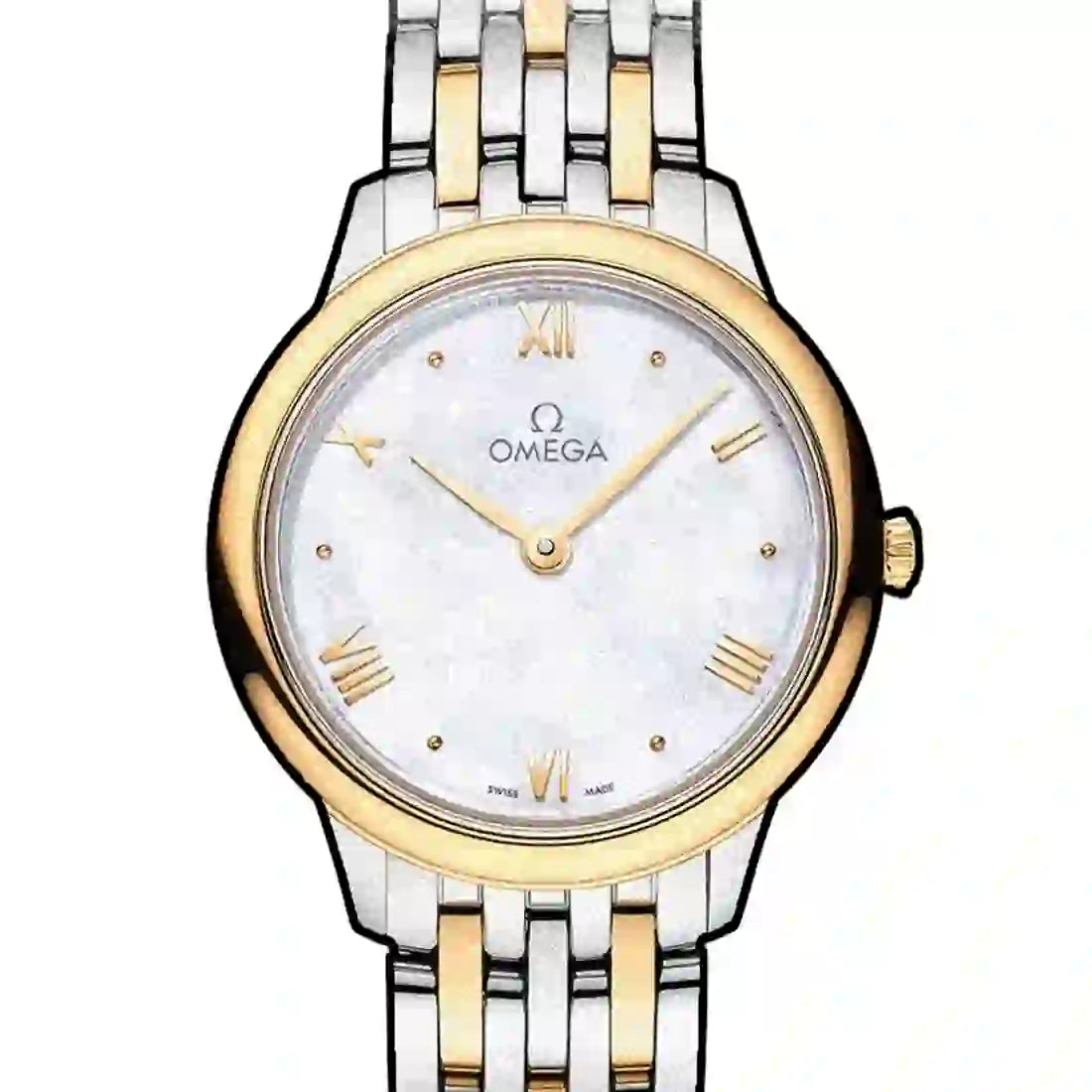 Omega De Ville Prestige Quartz Pearl White 28mm