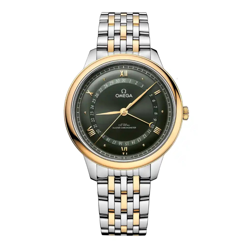 Omega De Ville 434.20.42.22.10.001 Uhr mit Grün , Edelstahl, Gelbgold, PVD-beschichtet
