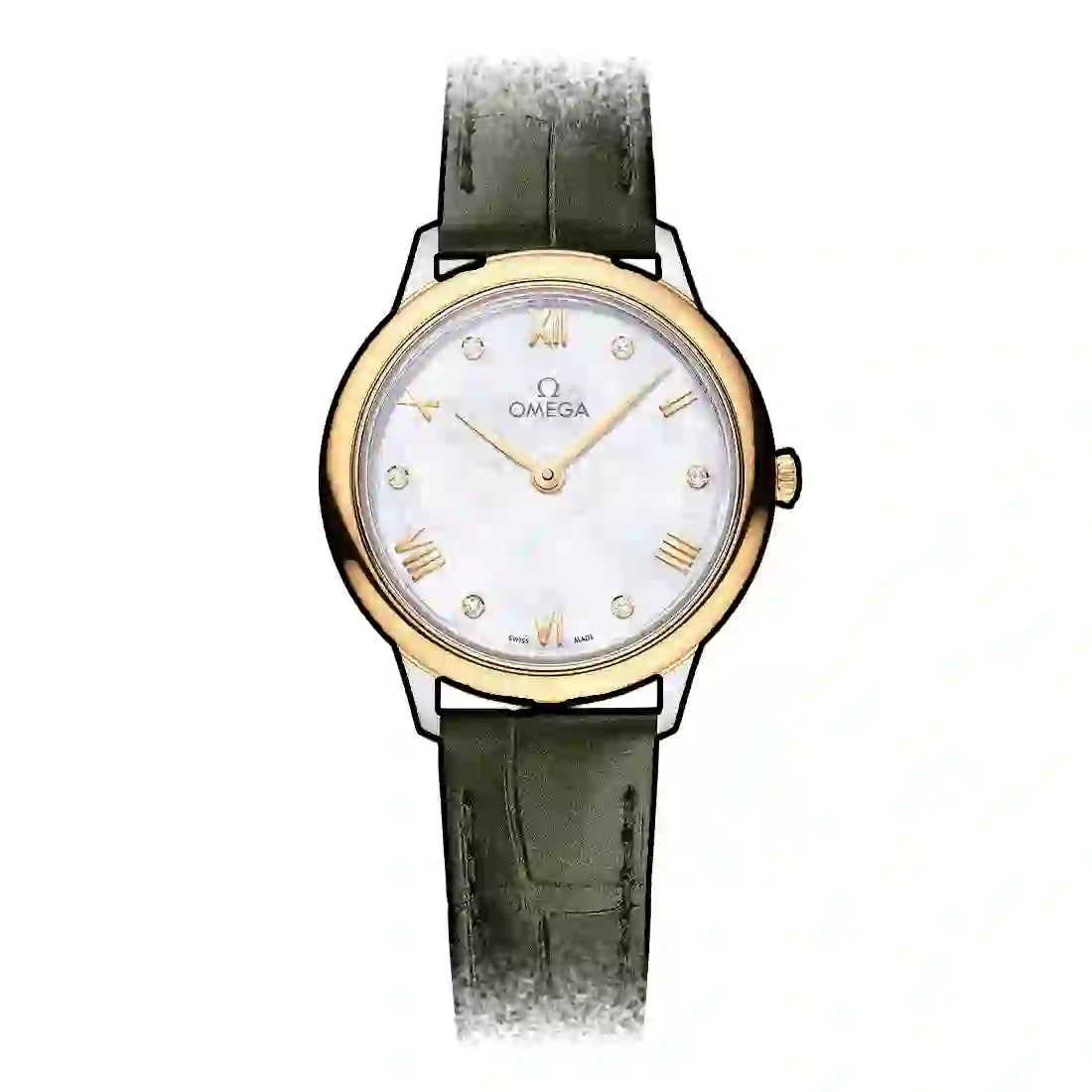 Omega De Ville Prestige Quartz Pearl White 28mm