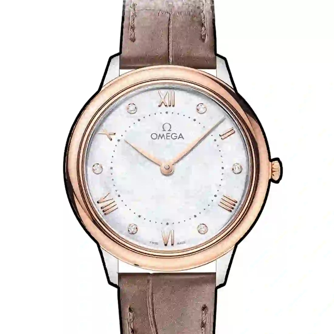 Omega De Ville Prestige Quartz Pearl White 30mm