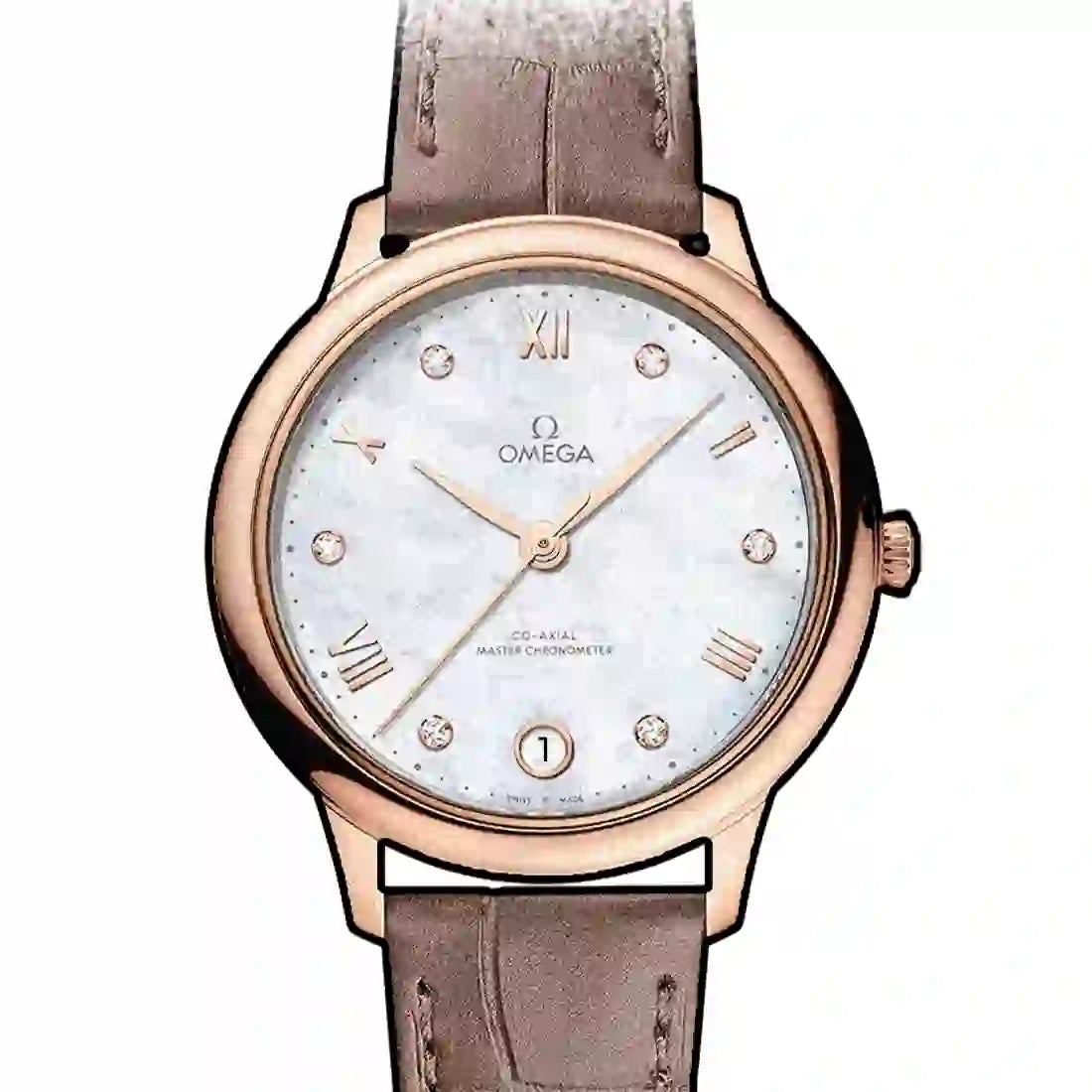 Omega De Ville Co-Axial Master Automatic Pearl White 34mm