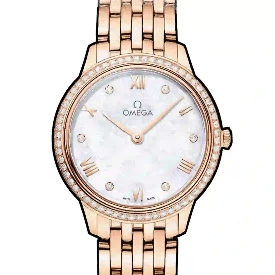 Omega De Ville Prestige Quartz Pearl White 28mm