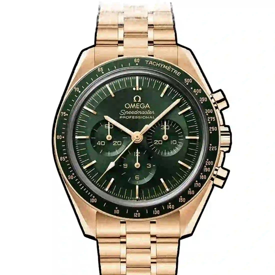 Omega Speedmaster Moonwatch Co-Axial Master Chronometer Chronographe Remontage Manuel Vert 42mm