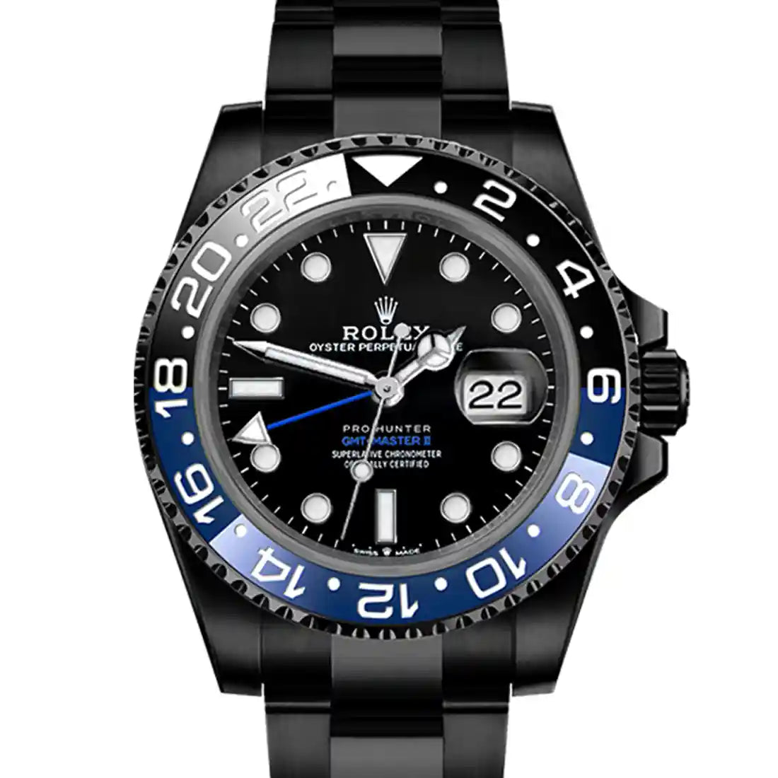 Pro Hunter GMT-Master Automatic Zwart 40 mm