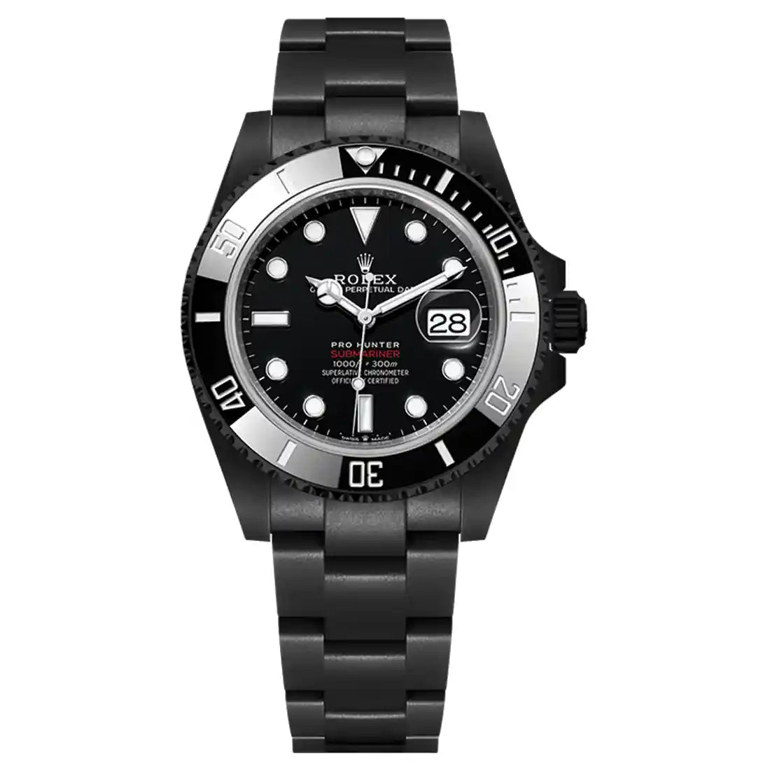 Pro Hunter Submariner Automatic Zwart 41 mm