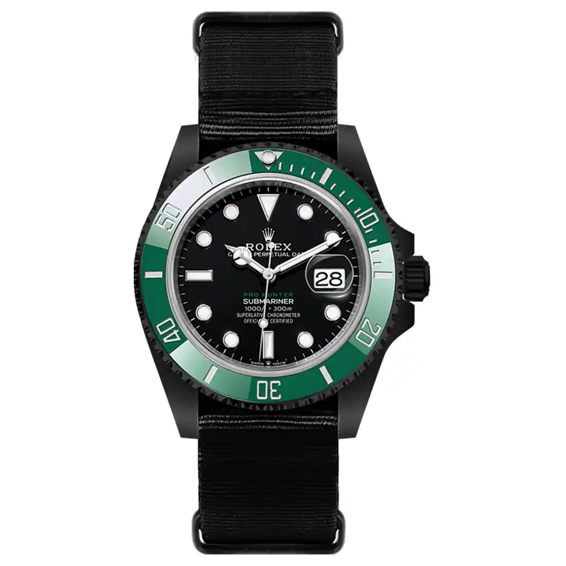 Pro Hunter Submariner Automatic Zwart 41 mm