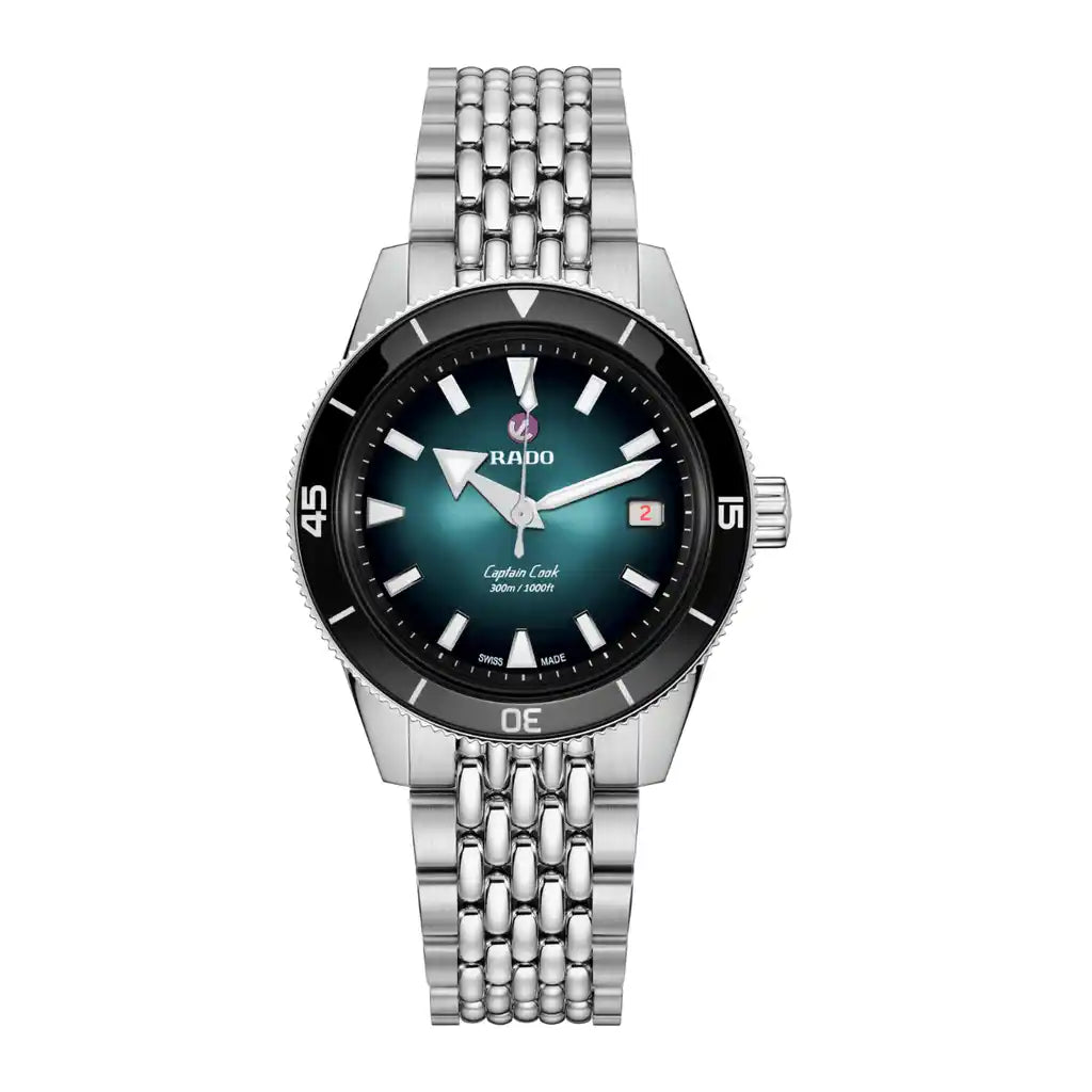 Rado Captain Cook R32223213 Turquoise Dial Ceramic, Stainless Steel 39mm Watch