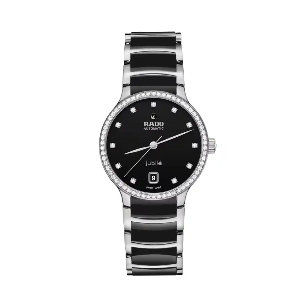 Rado Centrix R30231712 – Uhr mit Schwarz und Edelstahlgehäuse, 35 mm