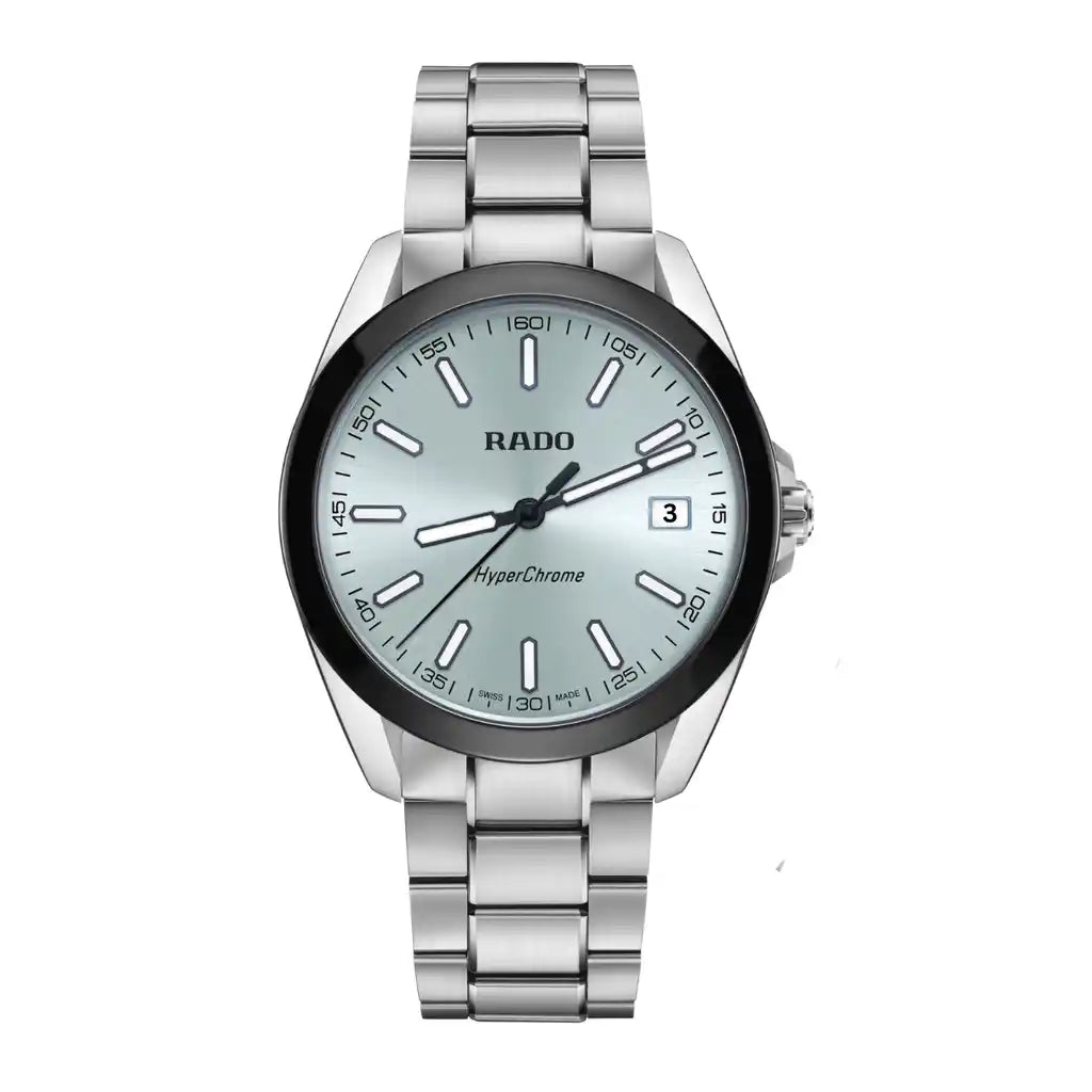 Rado HyperChrome R32280213 – Uhr mit blauem Zifferblatt und Edelstahlgehäuse, 42 mm
