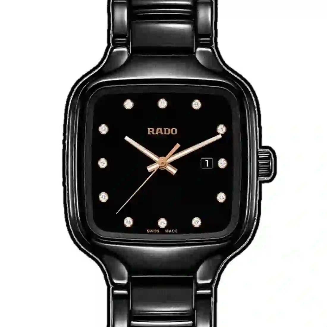 Rado True Square Quartz Zwart 29 mm