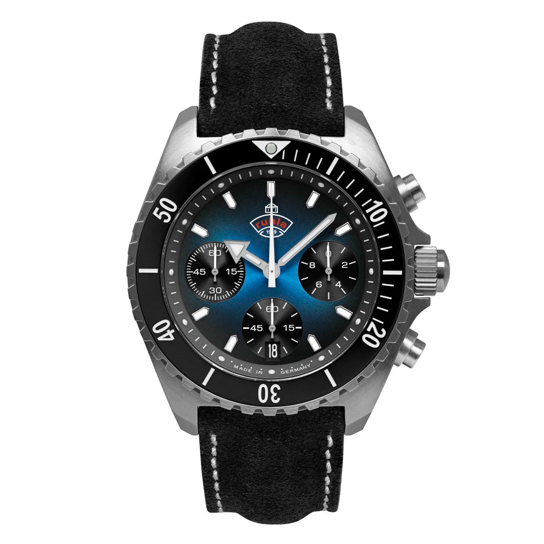 Ruhla Glasbach Cup 4970 Quartz Bleu 43mm