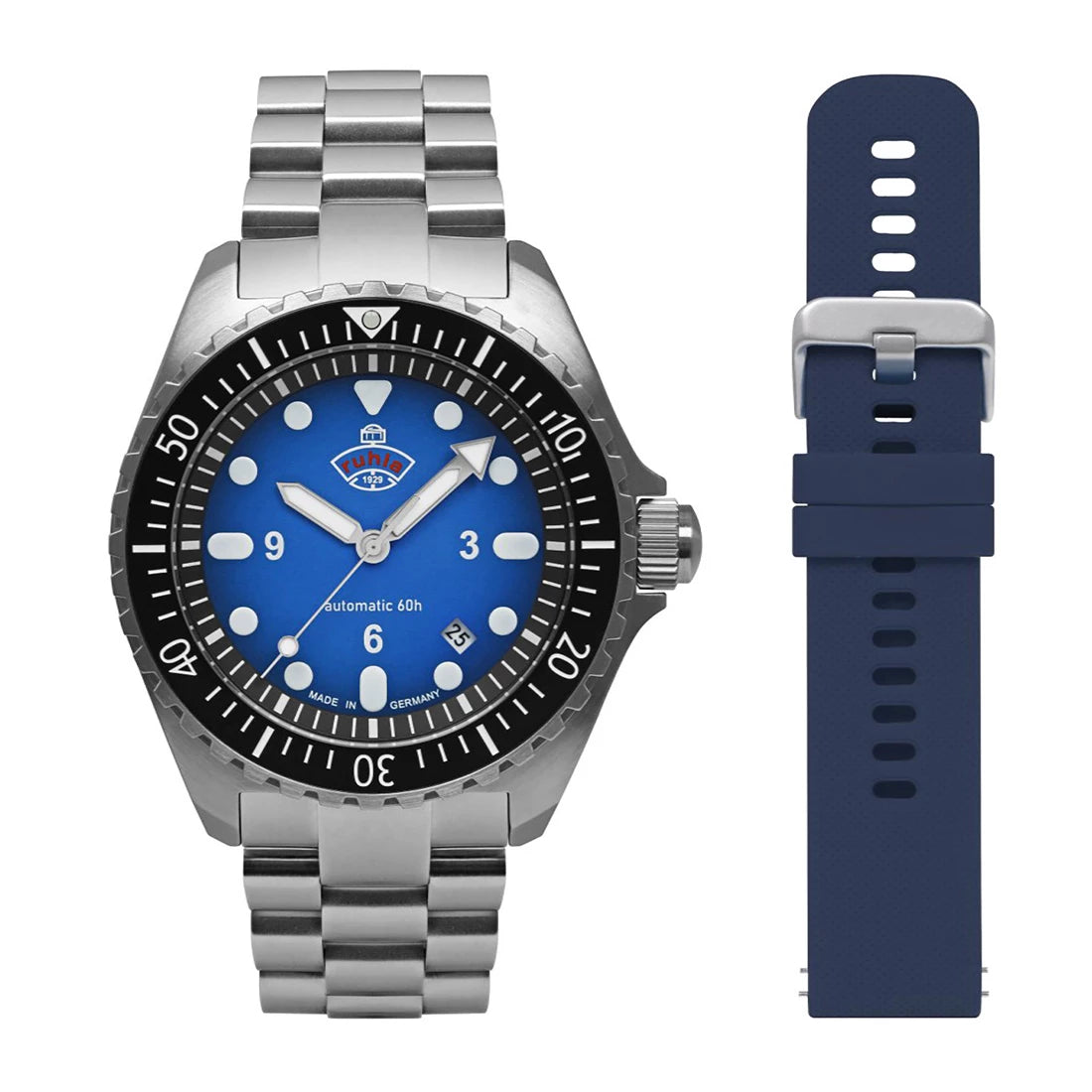 Ruhla NVA Kommando Minentaucher 4960M_SET Automatisch Blauw 43 mm