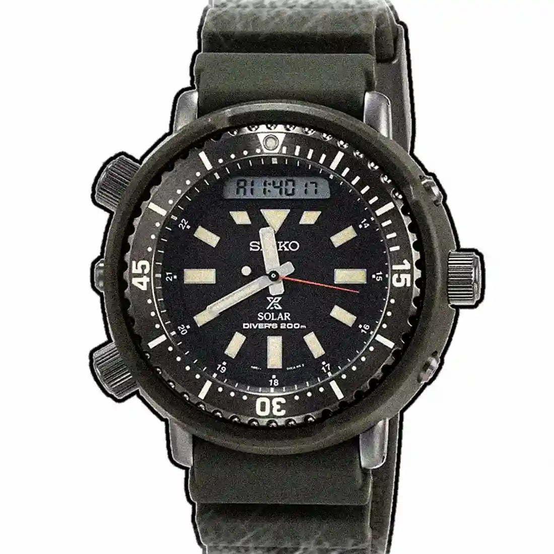 Seiko Prospex Quartz Zwart 48 mm