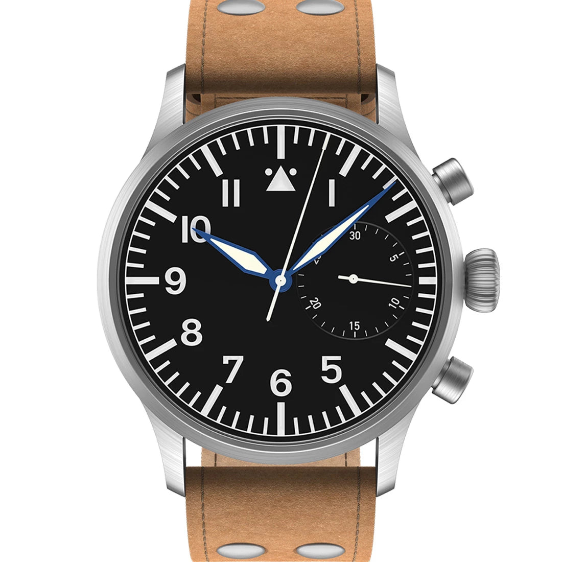 STOWA Chronographen Flieger Classic Chrono Automatik Schwarz