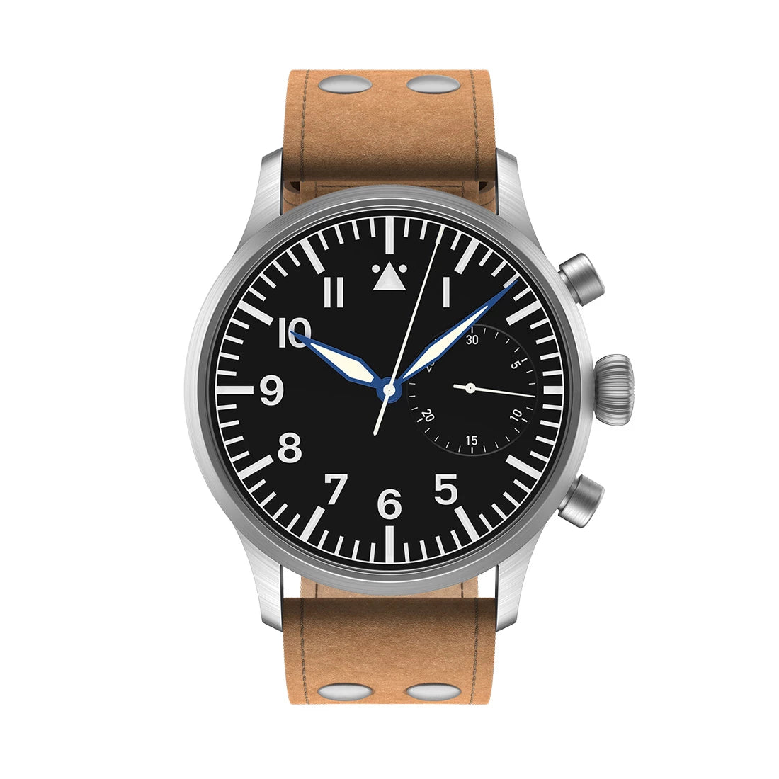 STOWA Chronographen Flieger Classic Chrono Automatik Schwarz