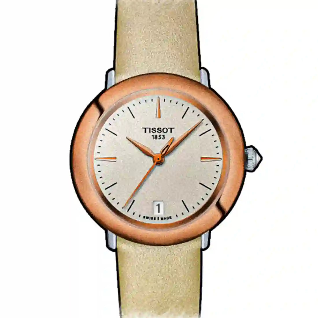 TISSOT T-Gold Quartz Beige 33mm