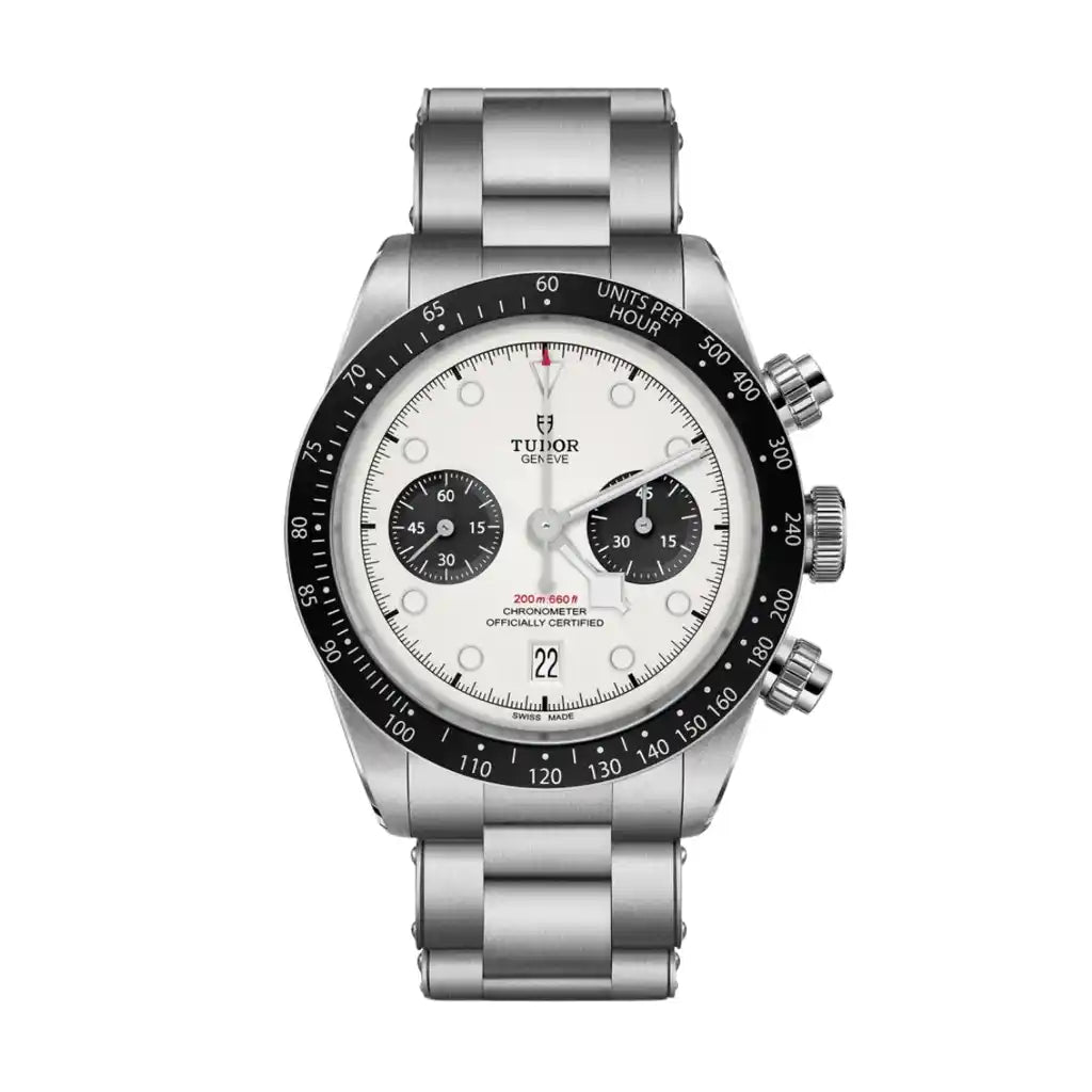 Tudor Schwarz M79360N-0012 Uhr mit Weiß und Edelstahlgehäuse, 41 mm