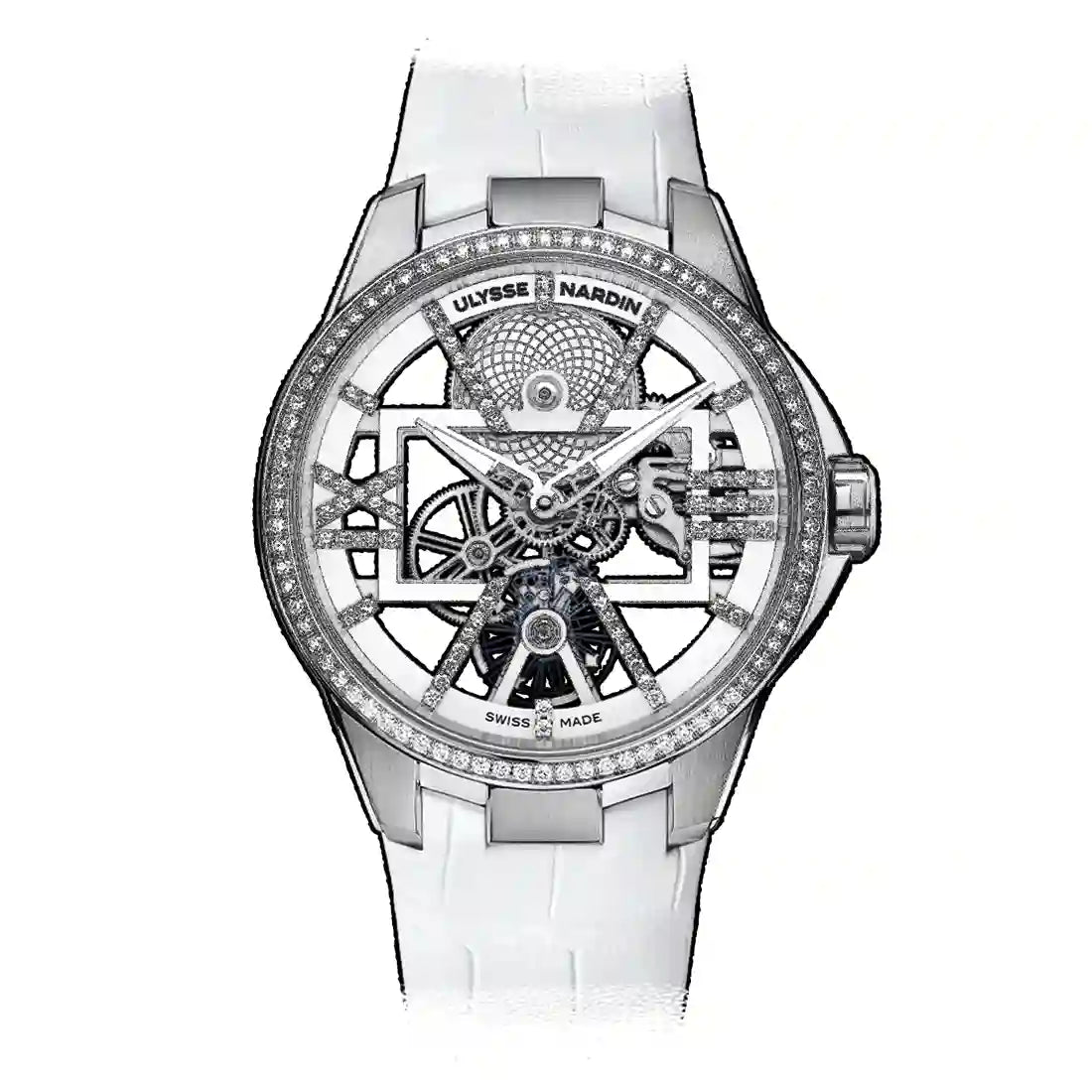 Ulysse Nardin Executive met handopwinding, wit, 42 mm