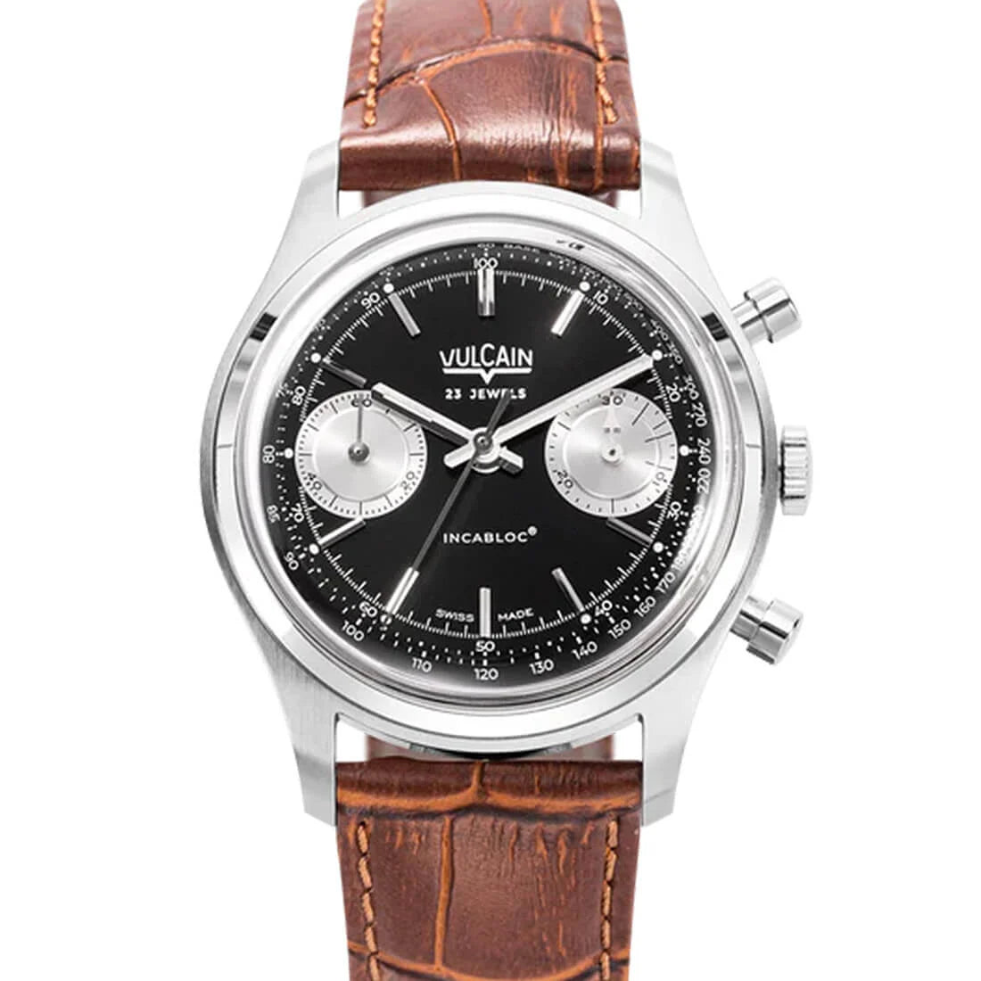Vulcain Chronograph Manual Winding Black/Silver 38mm