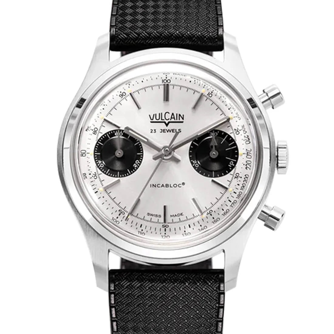 Vulcain Chronograaf met handopwinding, zilver, 38 mm