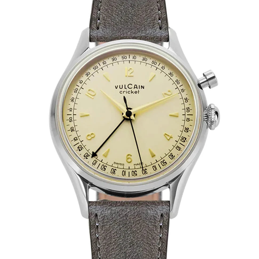 Vulcain Cricket met handopwinding, eierschaalkleur, 39 mm