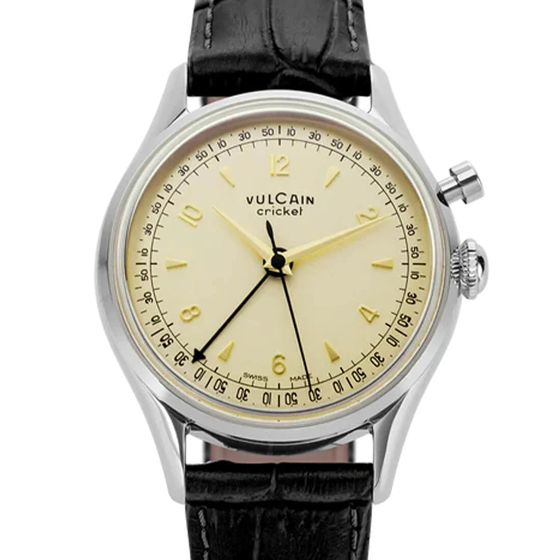 Vulcain Cricket met handopwinding, eierschaalkleur, 39 mm