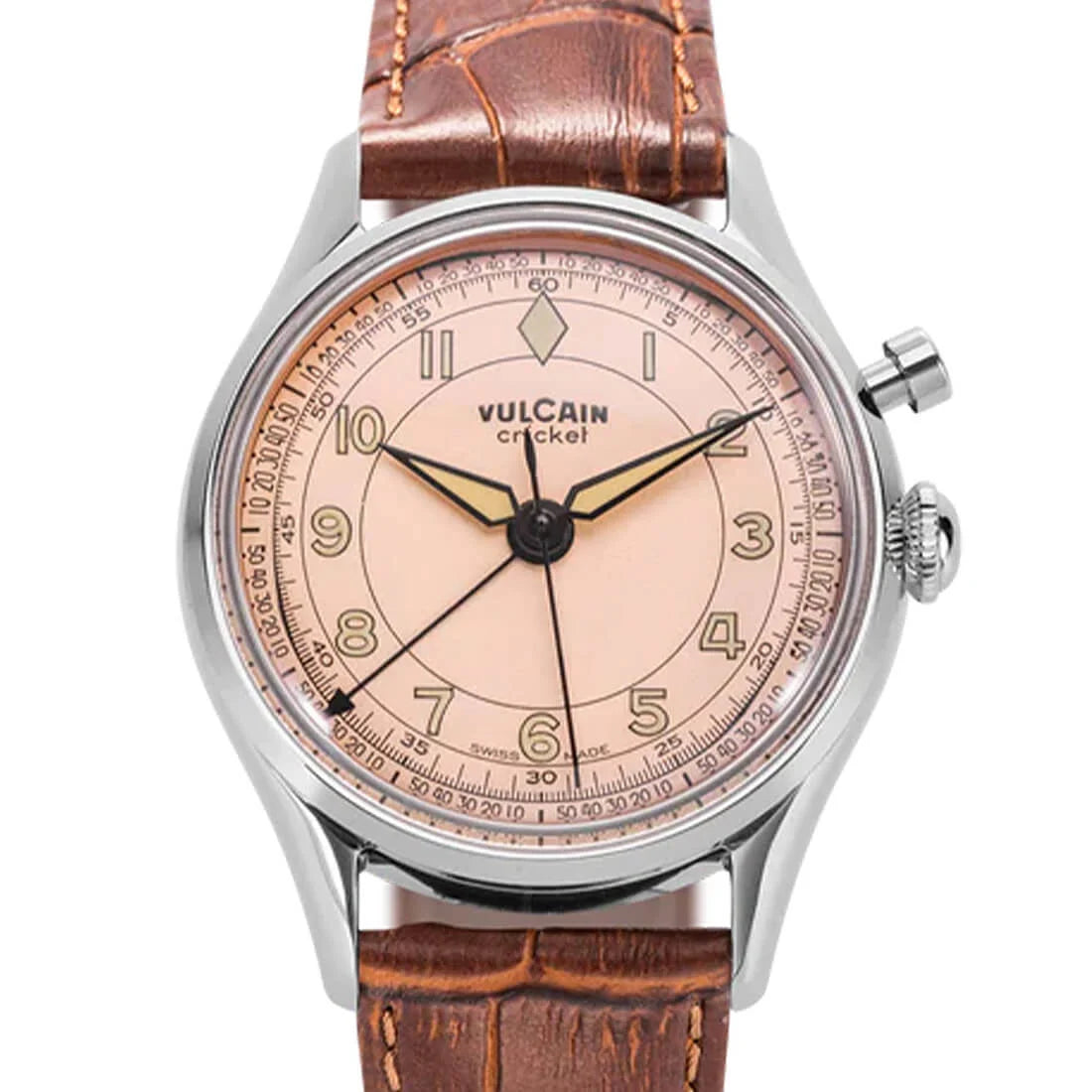 Vulcain Cricket Remontage Manuel Saumon