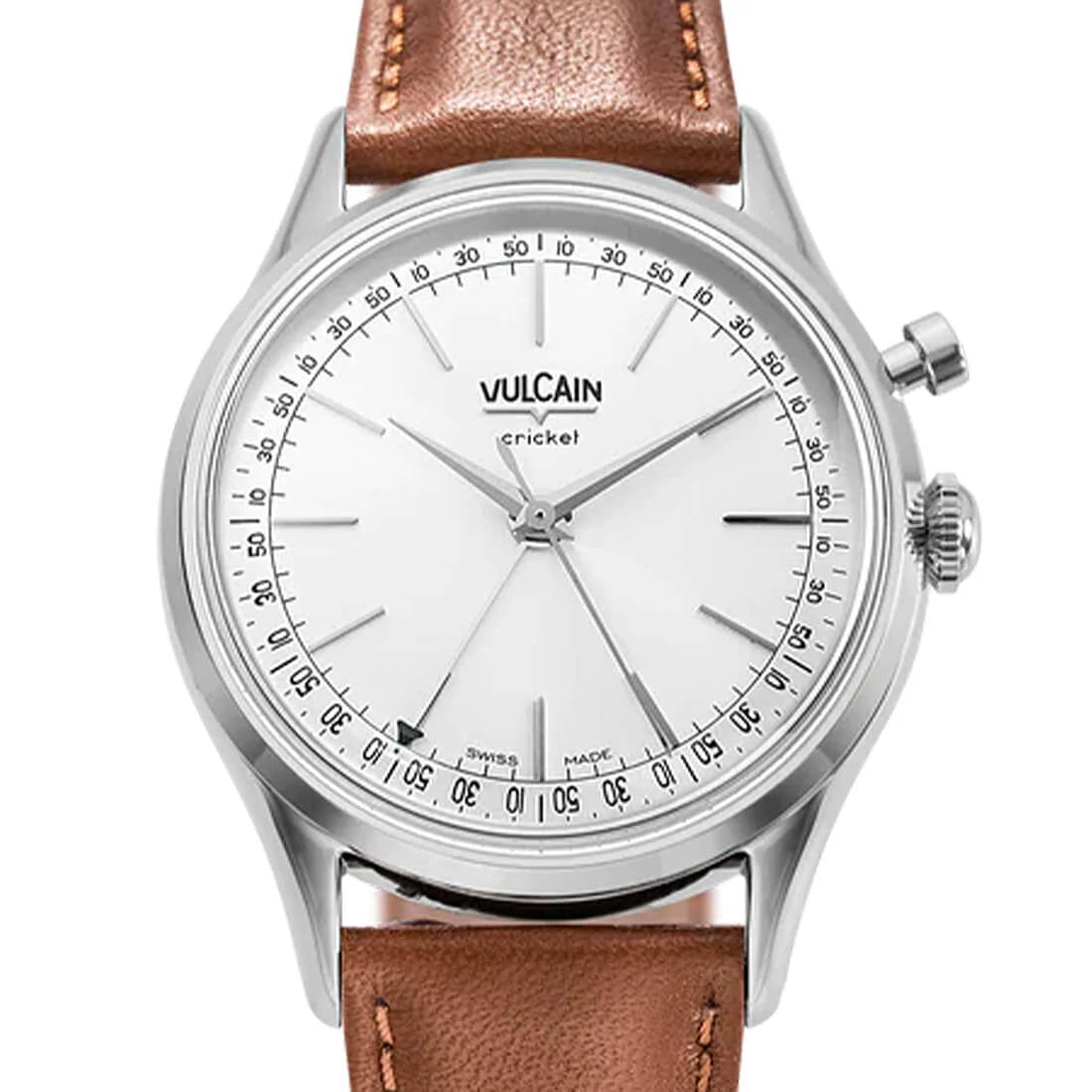 Vulcain Cricket met handopwinding, zilver, 36 mm