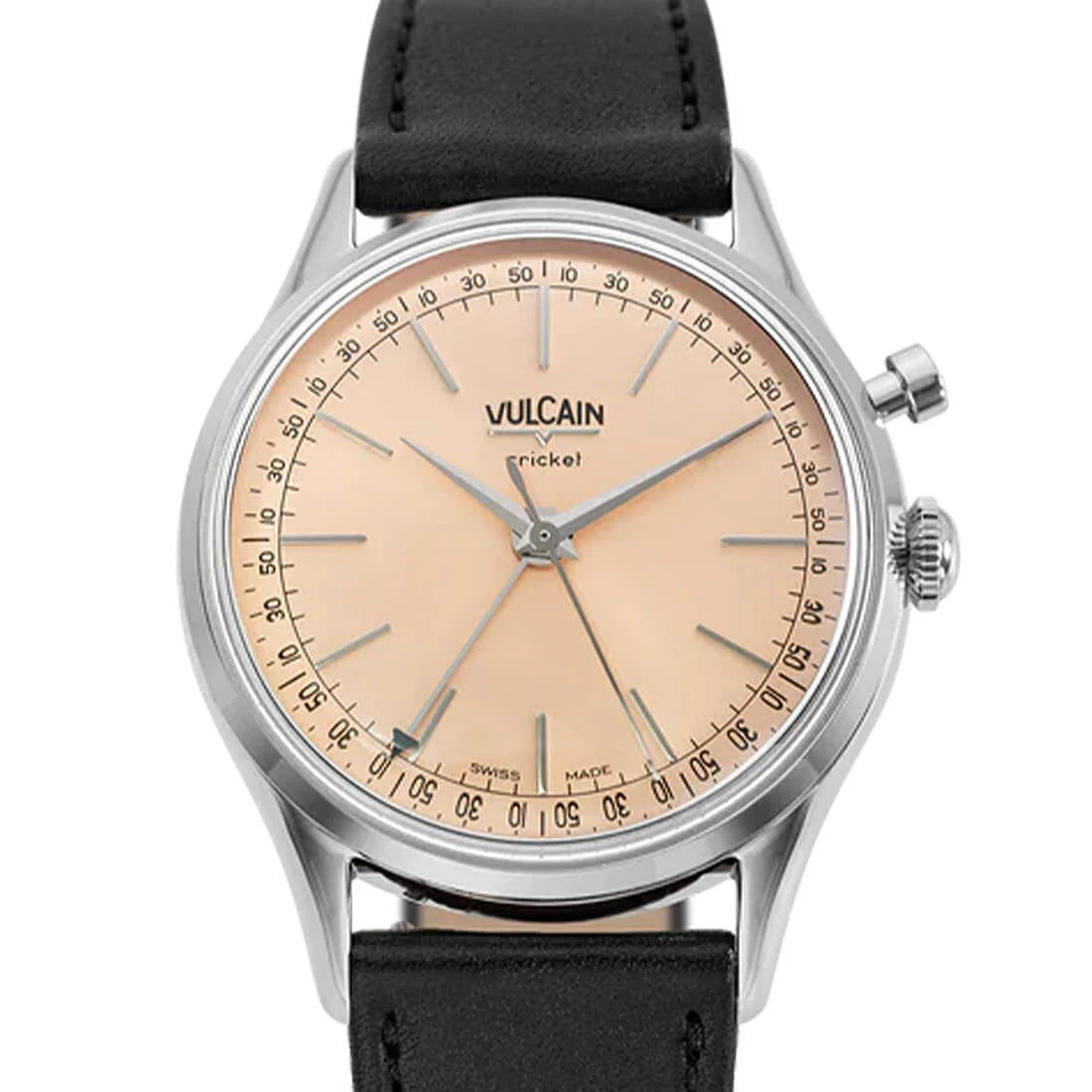 Vulcain Cricket met handopwinding, zalmkleurig, 39 mm