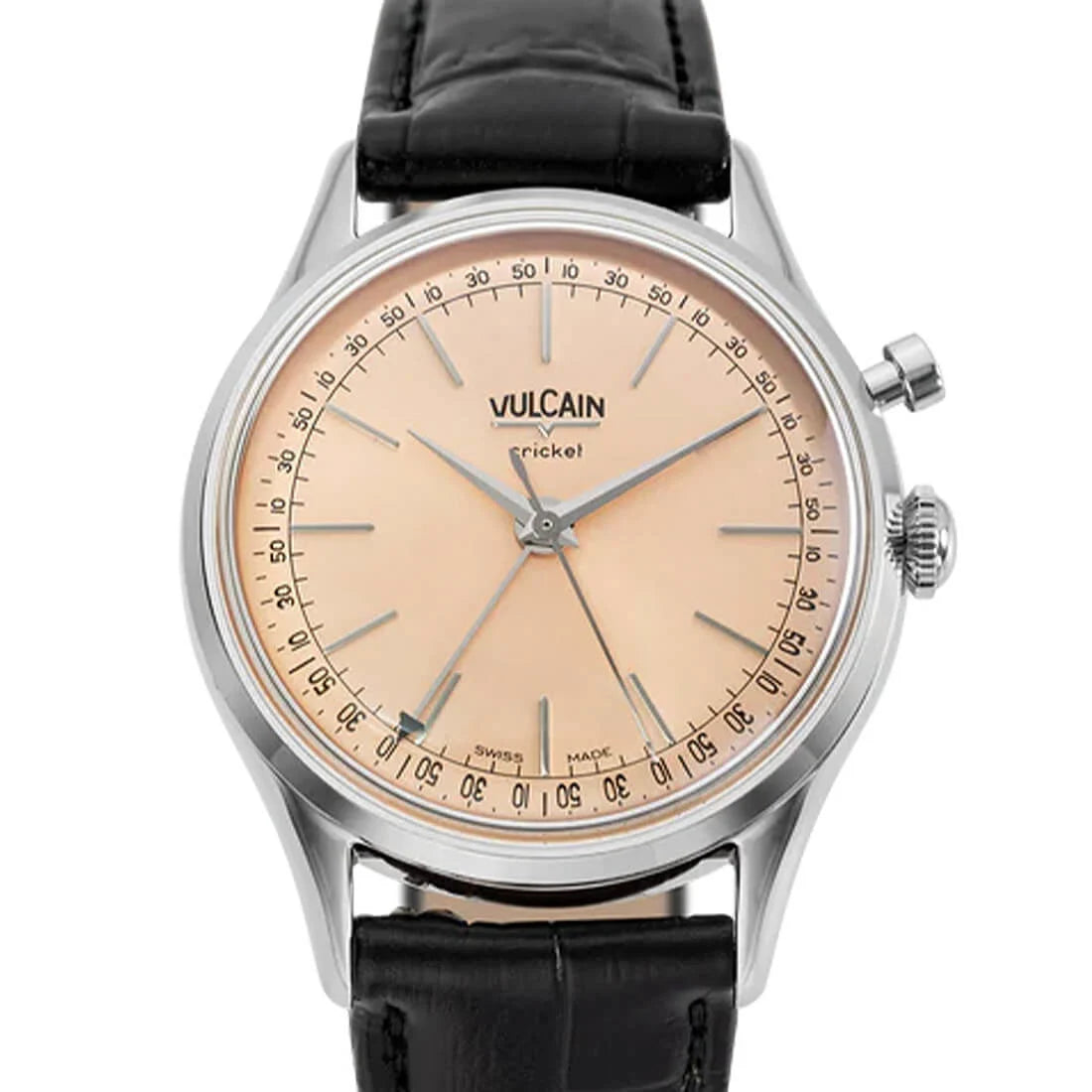 Vulcain Cricket met handopwinding, zalmkleurig, 39 mm
