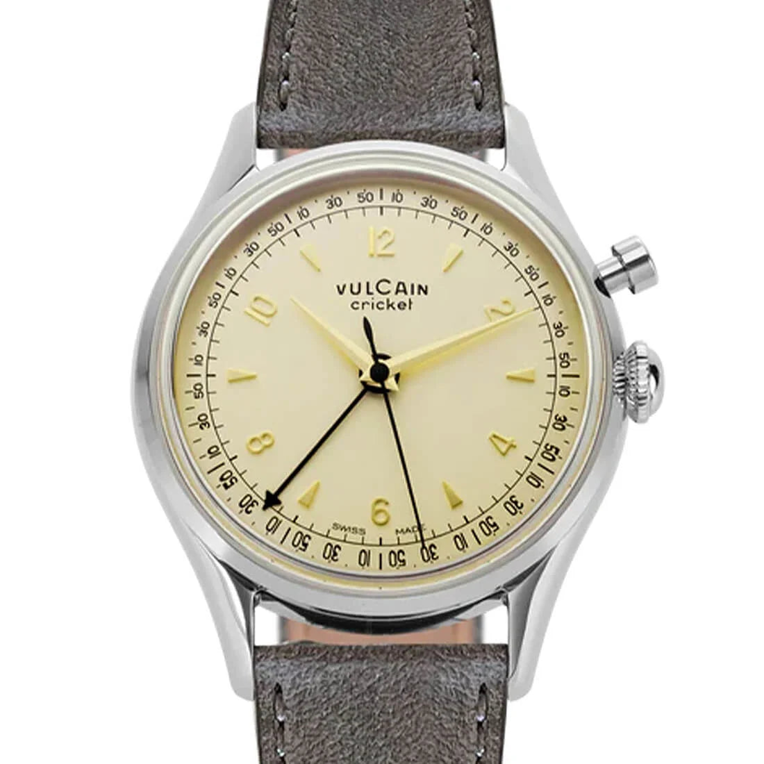 Vulcain Cricket met handopwinding, eierschaalkleur, 39 mm