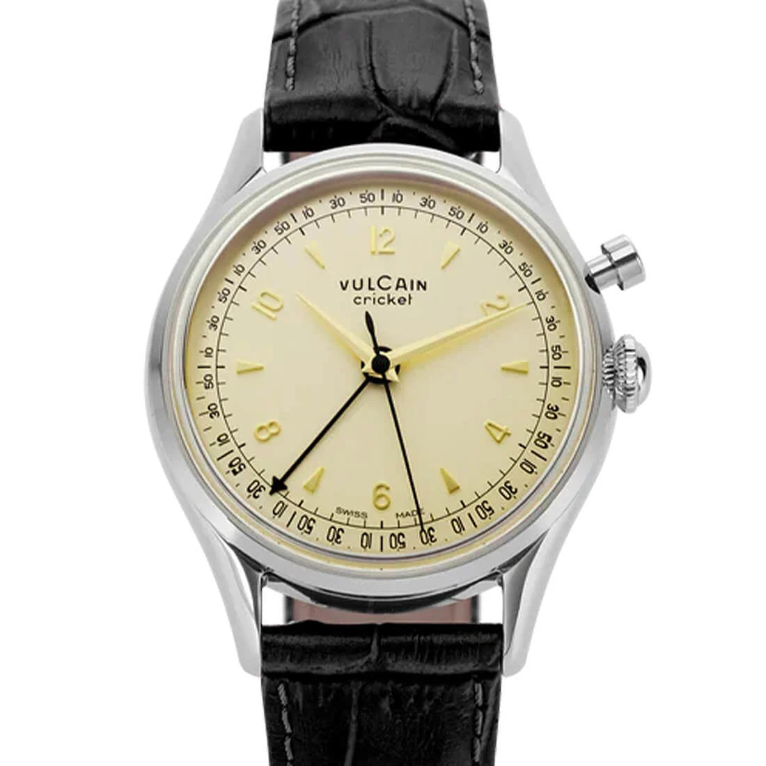 Vulcain Cricket met handopwinding, eierschaalkleur, 39 mm