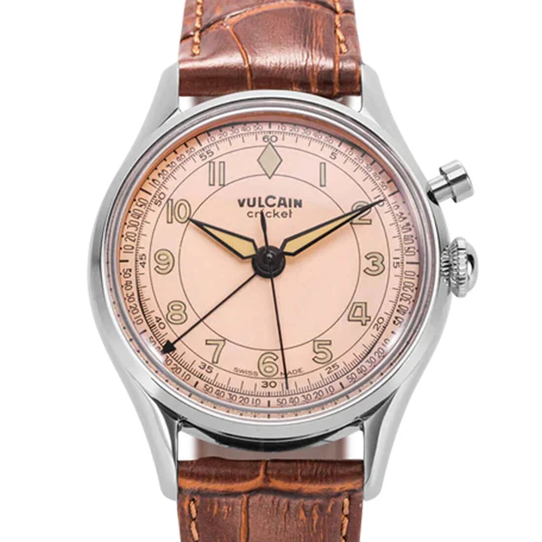 Vulcain Cricket Remontage Manuel Saumon