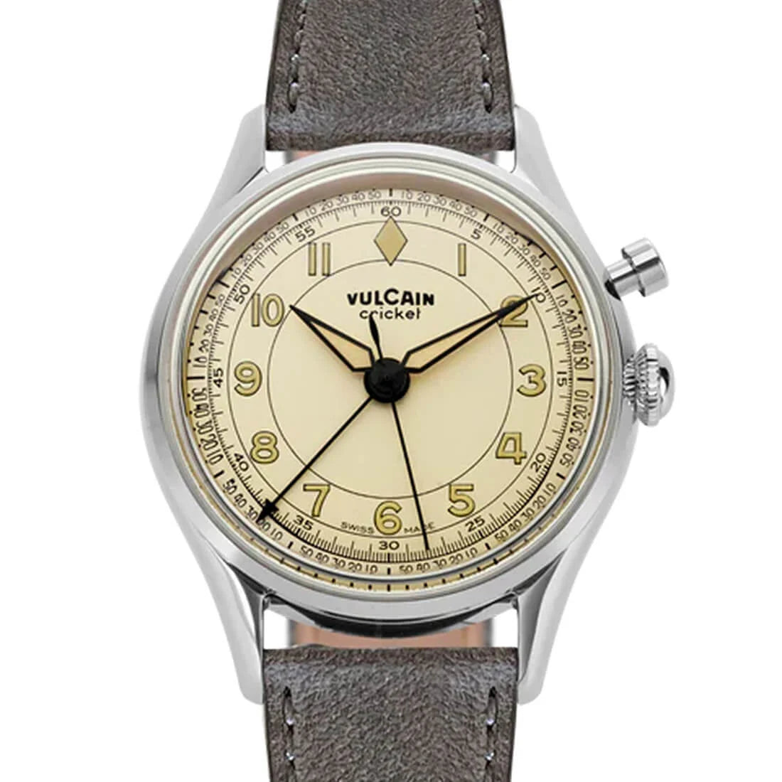 Vulcain Cricket met handopwinding, eierschaalkleur, 36 mm