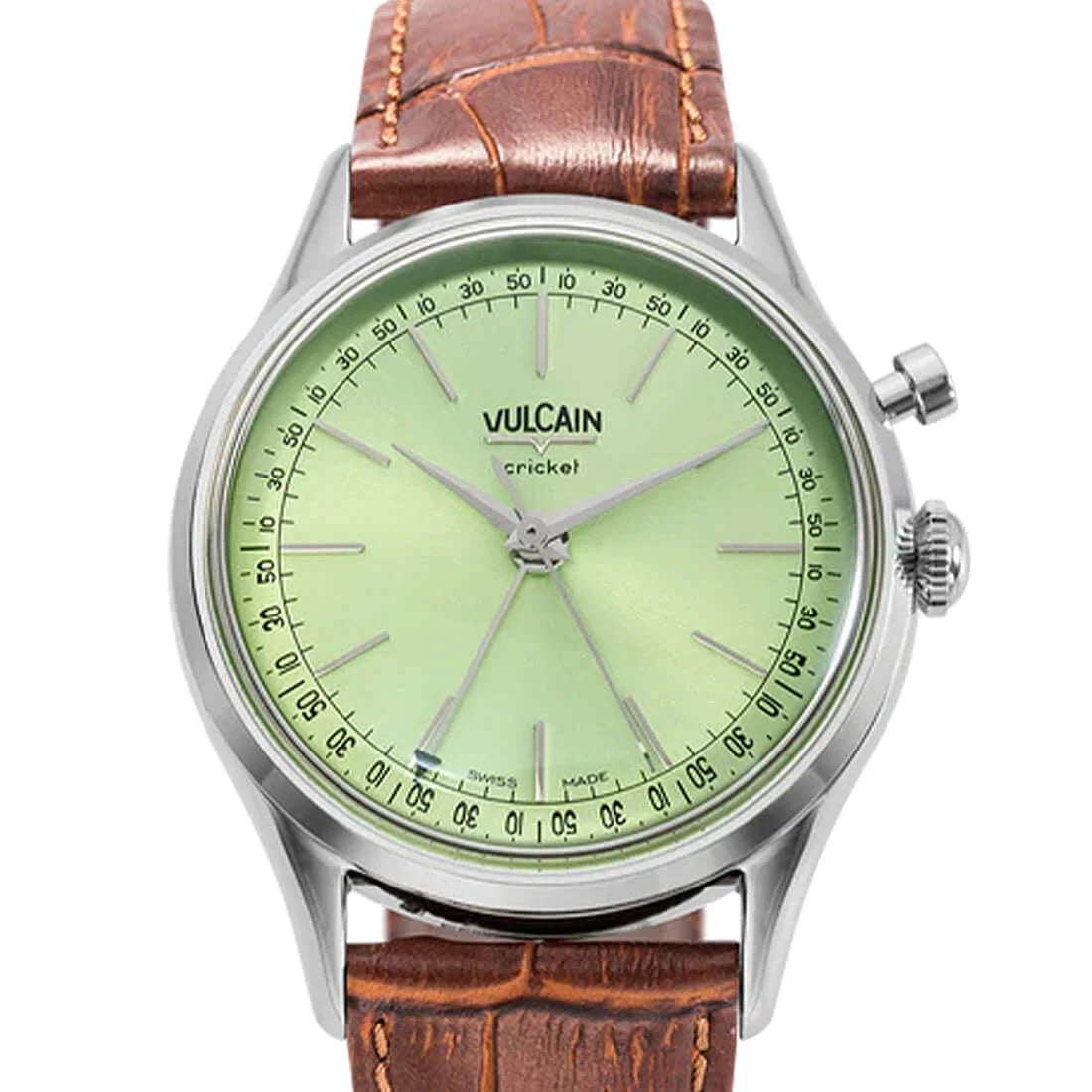 Vulcain Cricket met handopwinding, groen, 39 mm