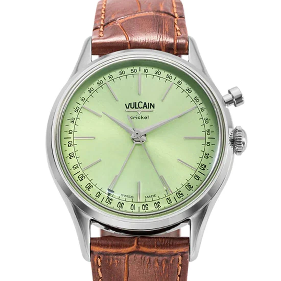 Vulcain Cricket met handopwinding, groen, 39 mm