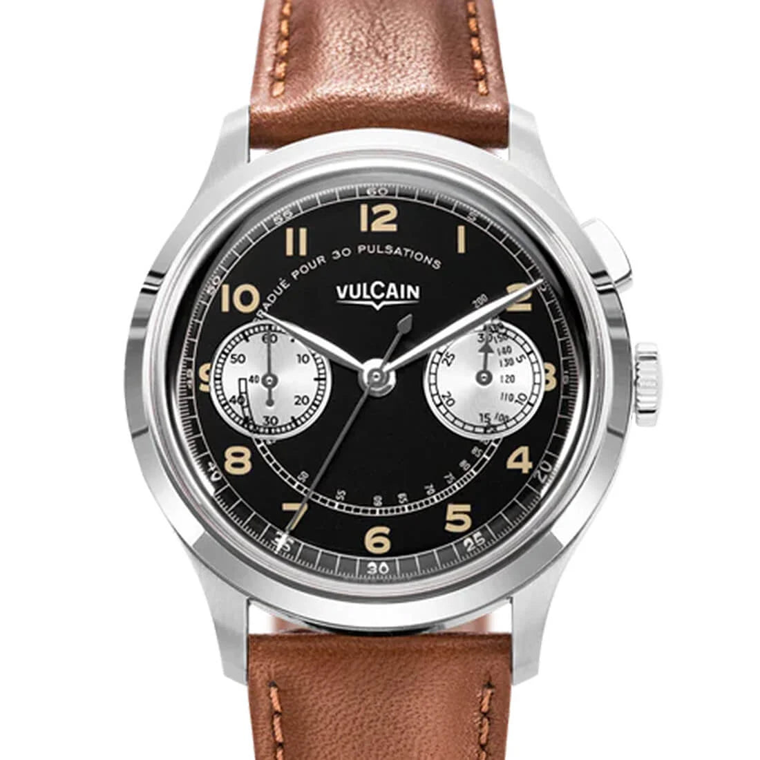 Vulcain Monopusher Manual Winding Black/White 39mm