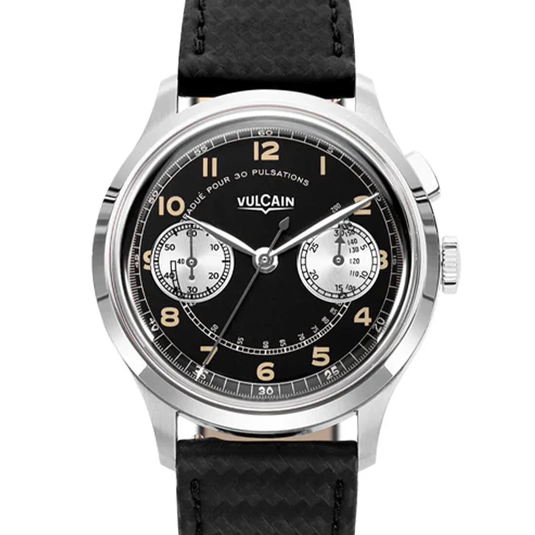 Vulcain Monopusher Manual Winding Black/White 39mm