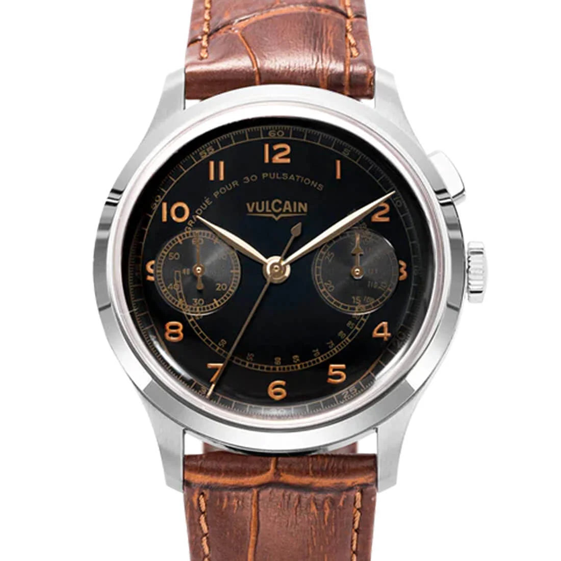 Vulcain Monopusher Manual Winding Black 39mm