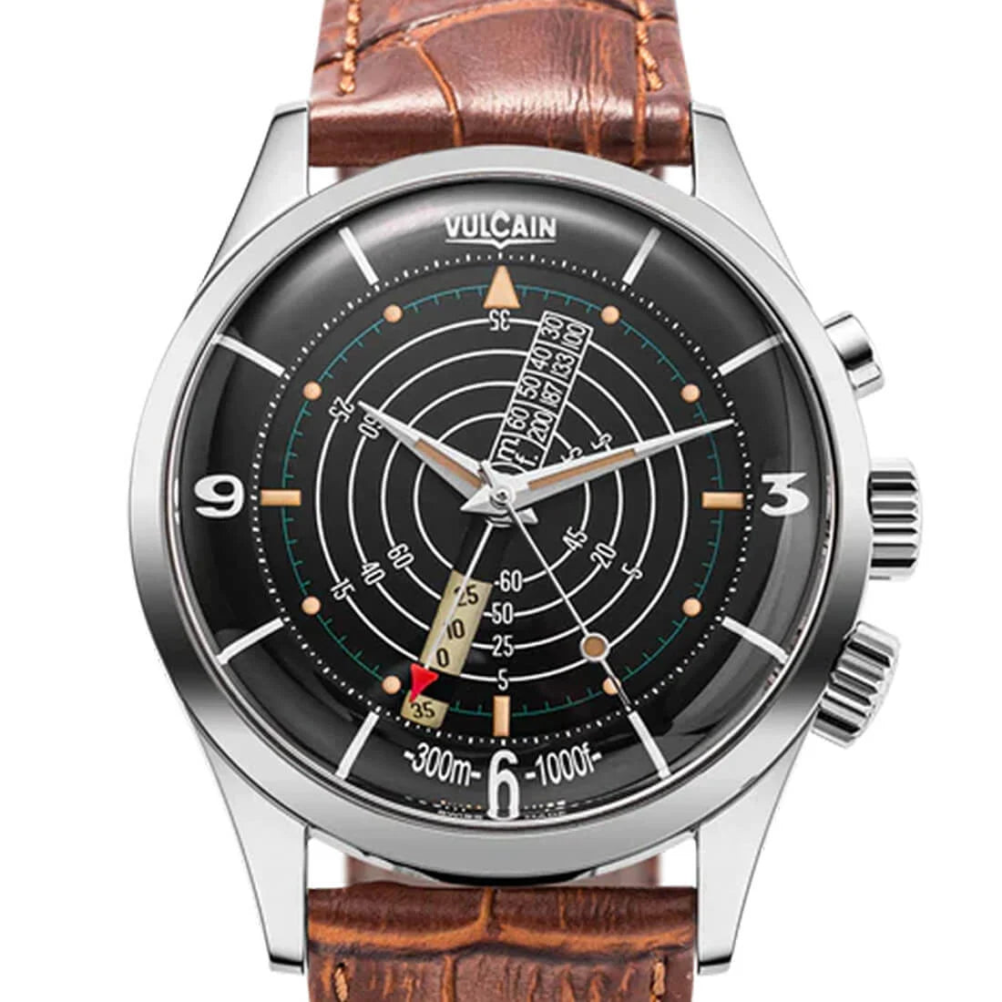 Vulcain Nautical Heritage Manual Winding Black/Brown 42mm