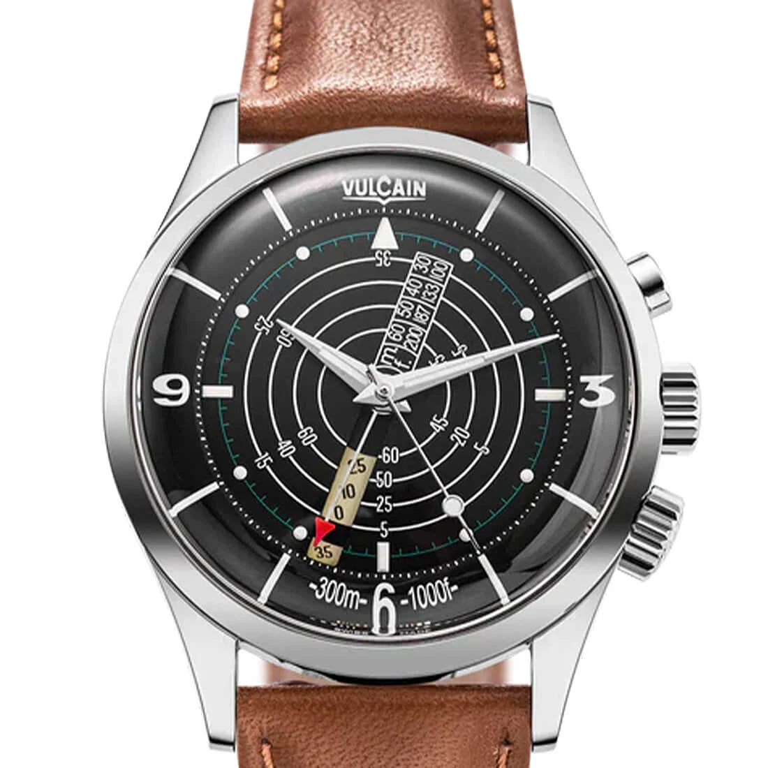 Vulcain Nautical Heritage met handopwinding, zwart/wit, 42 mm