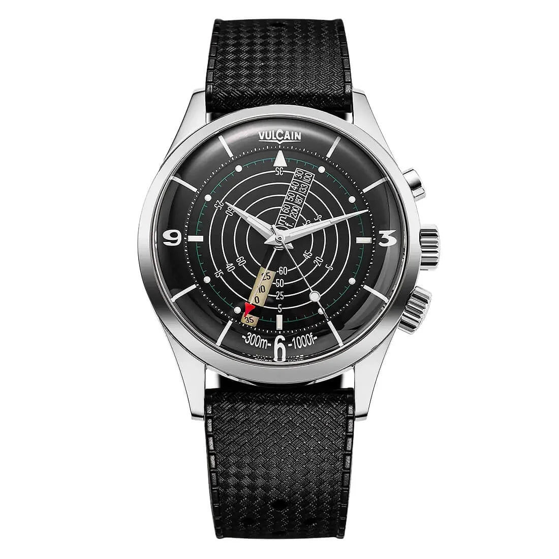 Vulcain Nautical Heritage met handopwinding, zwart, 42 mm