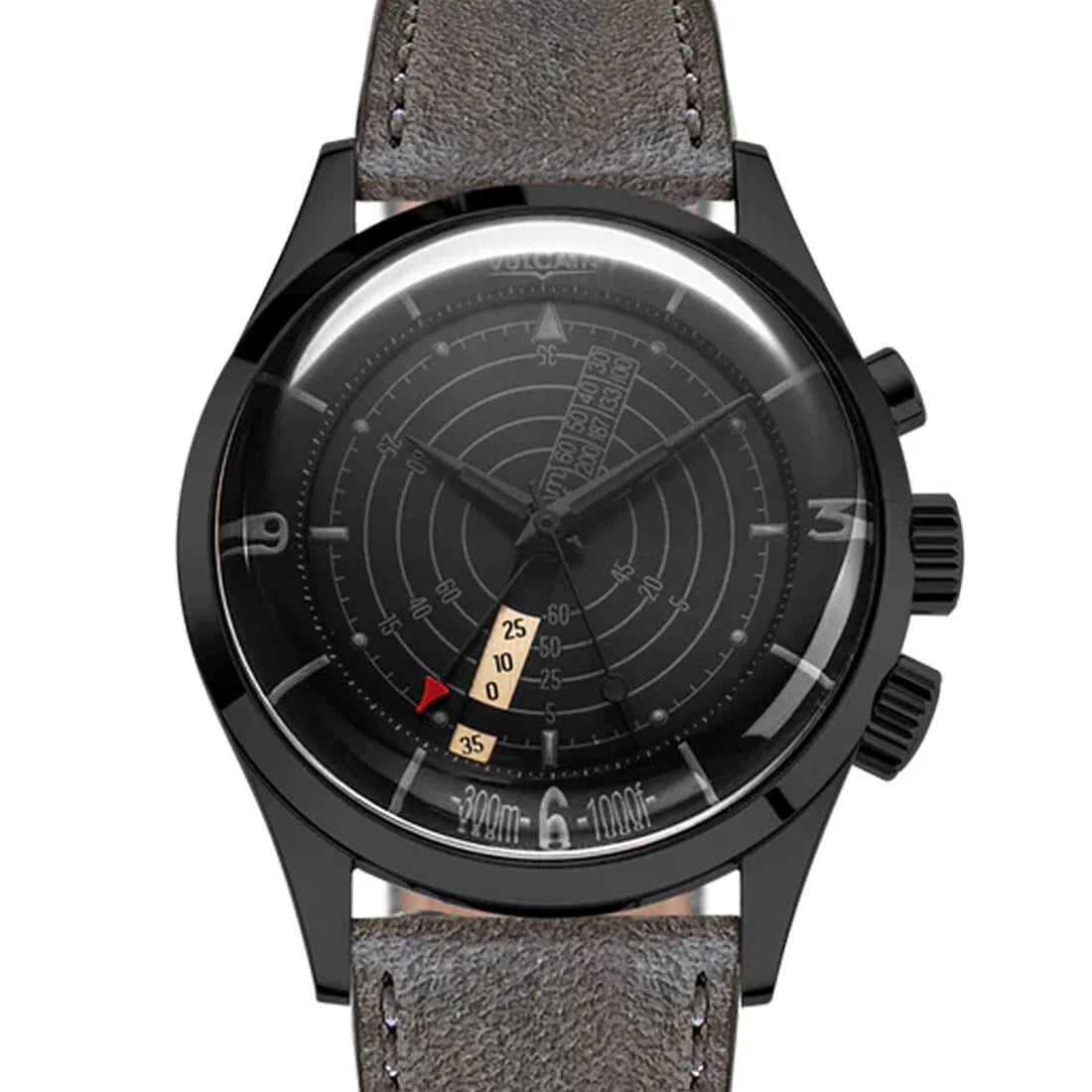 Vulcain Nautical Heritage met handopwinding, zwart/wit, 42 mm