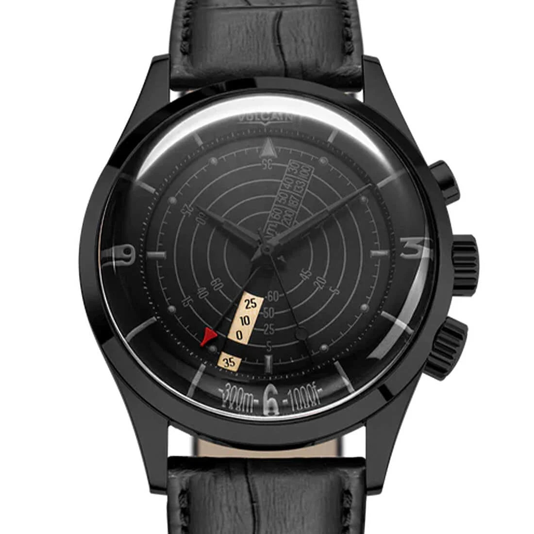 Vulcain Nautical Heritage met handopwinding, zwart/wit, 42 mm