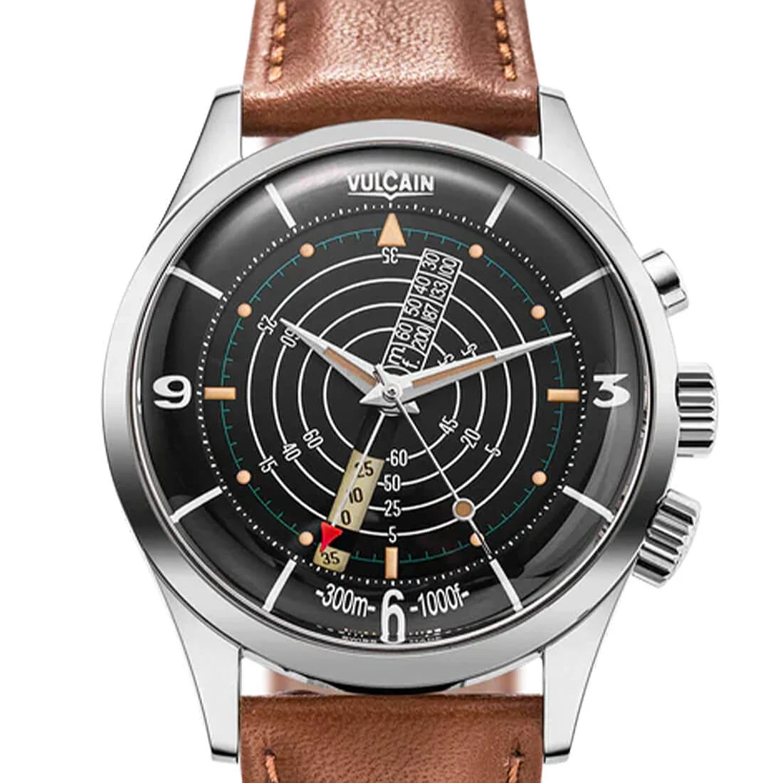 Vulcain Nautical Heritage Manual Winding Black/Brown 42mm