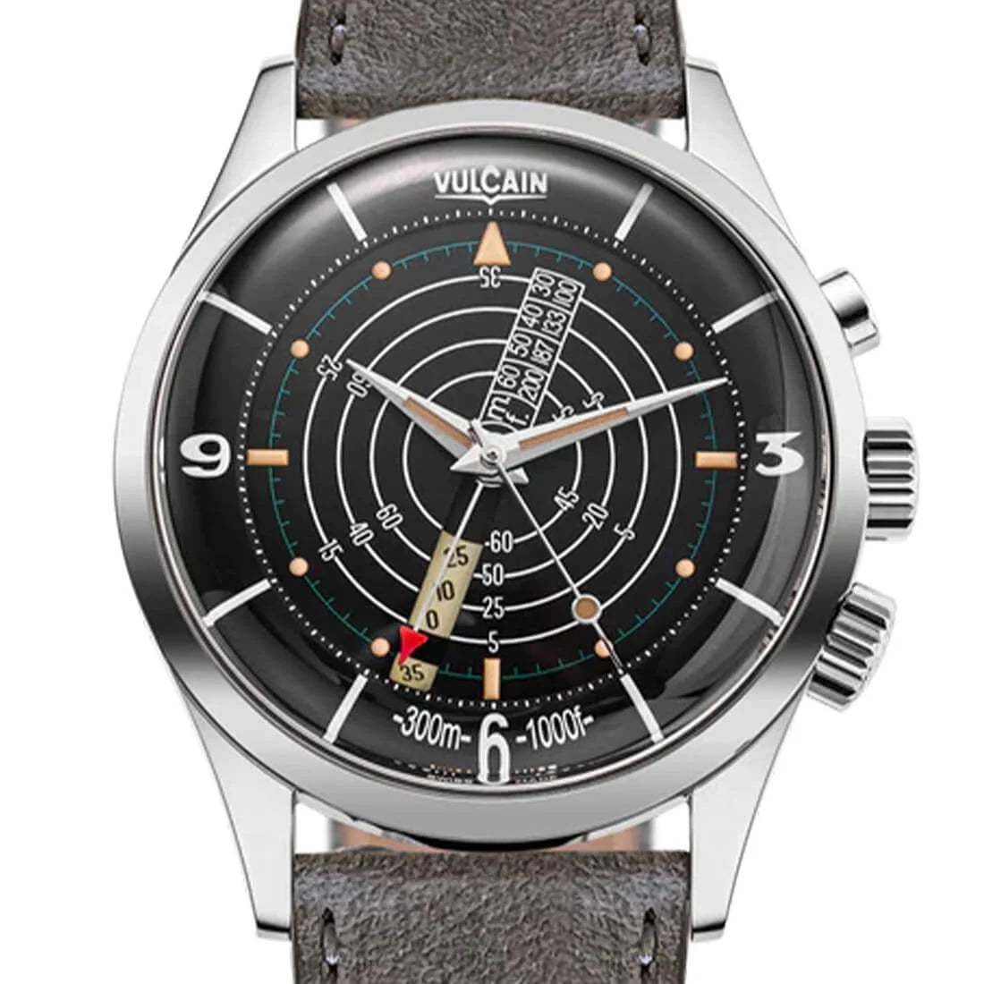 Vulcain Nautical Heritage Manual Winding Black/Brown 42mm