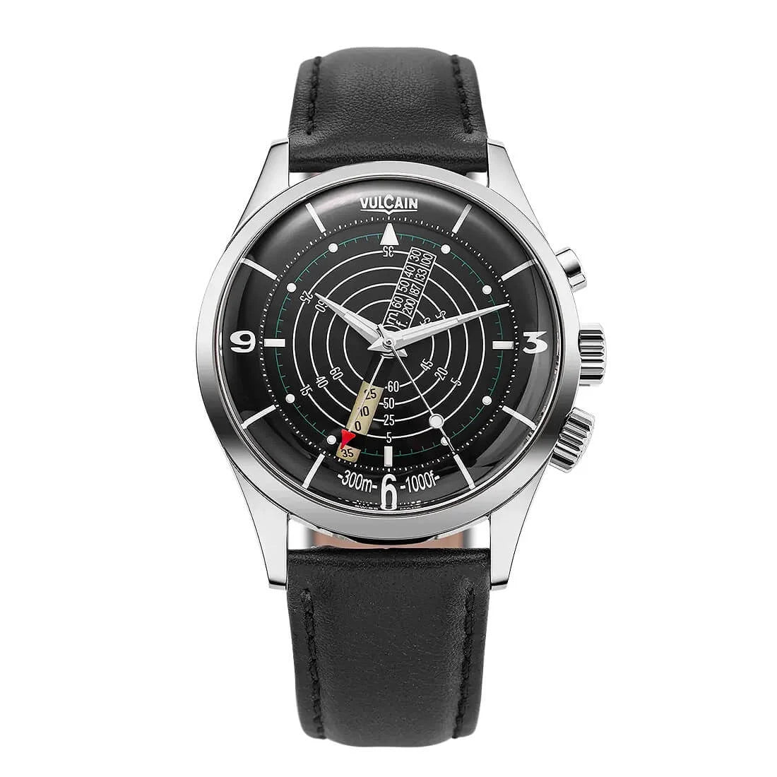 Vulcain Nautical Heritage met handopwinding, zwart, 42 mm