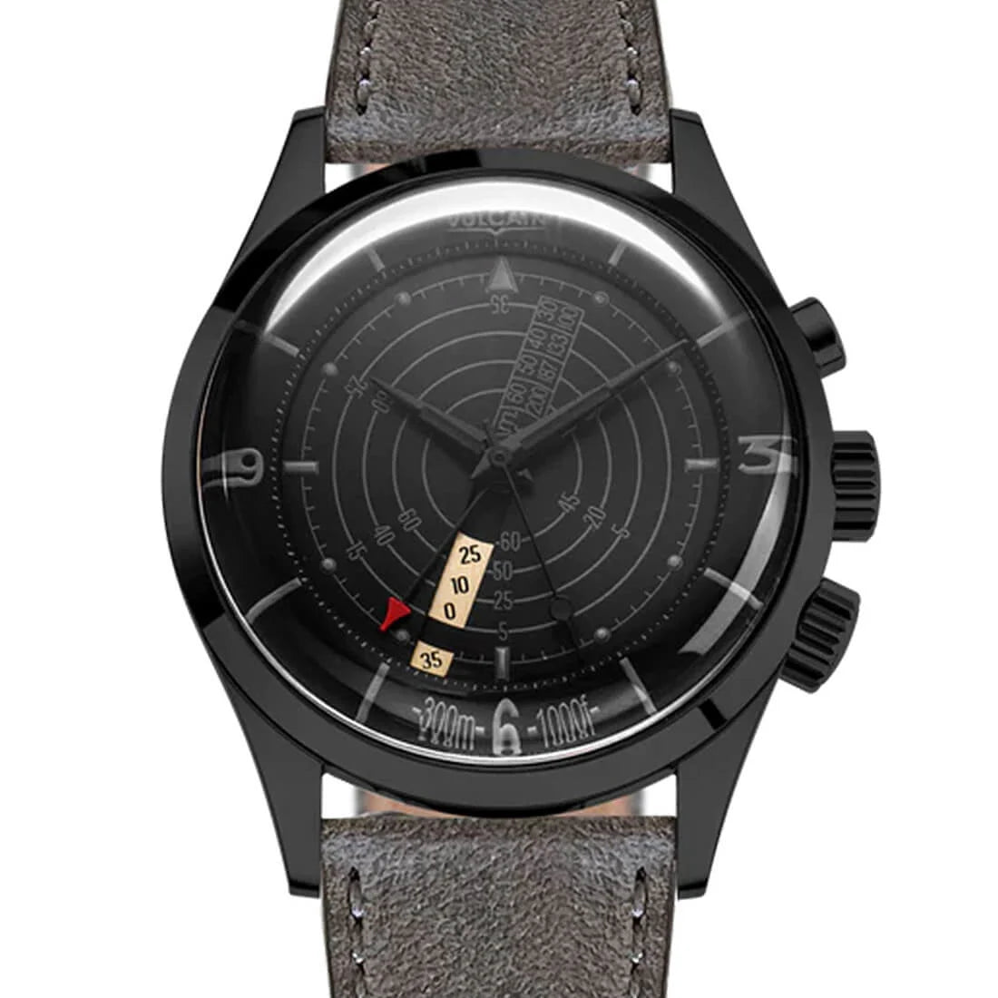 Vulcain Nautical Heritage met handopwinding, zwart, 42 mm